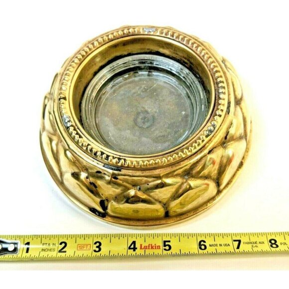 Vintage Brass Ashtray 7 Inches Round 65b - Picture 4 of 7